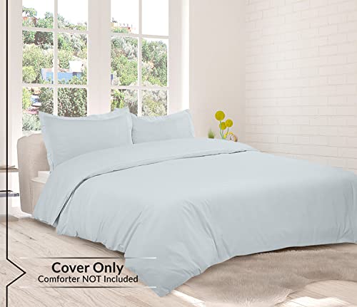 Image of ROYALE LINENS White Duvet Cover King Size - 3 Piece Bedding Comforter Covers - Zipper Closure - 1 King Duvet Cover 104x90 inches and 2 Pillow Shams - No Comforter Included