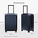 LEVEL8 Carry on Luggage Airline Approved, Hardshell Suitcases with Spinner Wheels, PC Expandable Luggage, 20 Inch, Blue