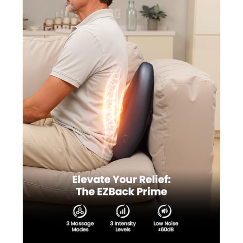 Image of BOB AND BRAD Back Massager for Pain Relief Deep FSA Eligible HSA Eligible EZBack Prime Corded Design Shiatsu Neck and Back Massager with Heat for Back,Shoulders,Body Muscle Tissue Gifts for Women Men
