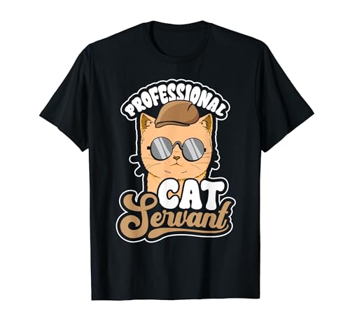 Gato Profesional Sirviente Divertido Gato Amante Regalo Gato Camiseta