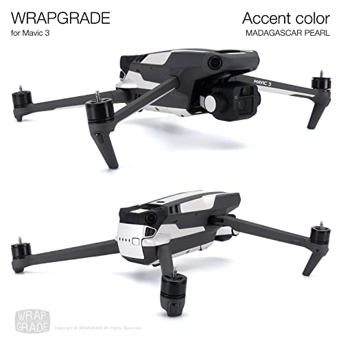 Image of WRAPGRADE Partial Skin Stickers for DJI Mavic 3 Pro Accent Color (Madagascar Pearl)