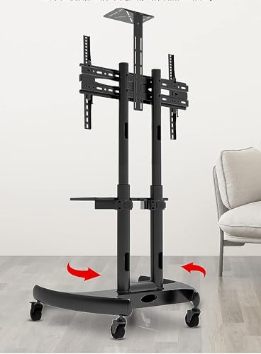Soporte móvil para TV con ruedas y estante miniatura 5