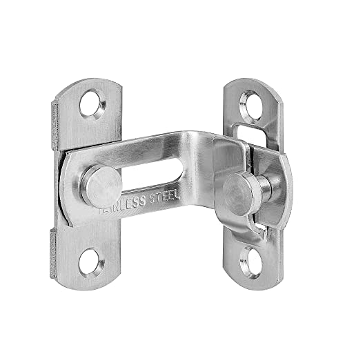 Iniret 4 Packs 90 Degree Flip Barn Door Lock,Protect Privacy-Security Gate Latch,Hook Lock Latch For Barn,Sliding Door Antique Lock Gate Latches Wine Cabinet Closet Door Latches. (Brushed Nickel) #TOP5