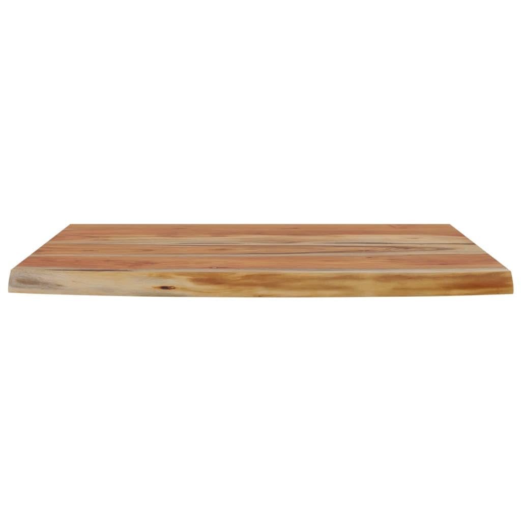 Étagère murale multifonction en bois d'acacia 70 x 40 x 5 cm avec forme rectangulaire et bord rustique