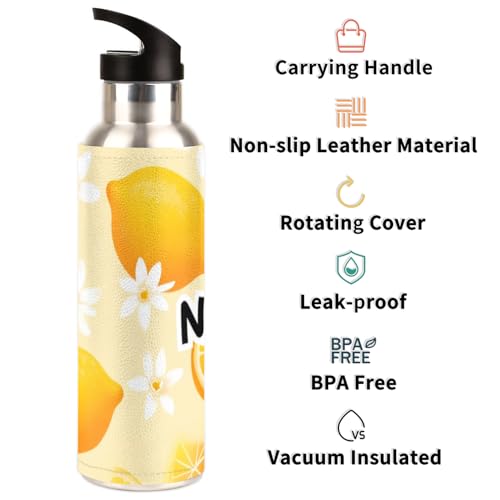 Botella de Agua Personalizada Gumuslen Acero Inoxidable con Aislamiento al Vacío y Tapa Antiderrames Multicolor miniatura 5