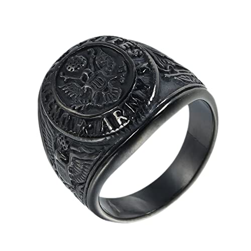 Bague homme motif aigle argenté et doré pour sublimer votre style motard