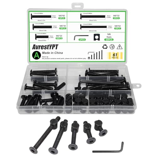 30 Sets Crib & Bed Frame Screws Bolts Nuts Replacement Hardware Kit
