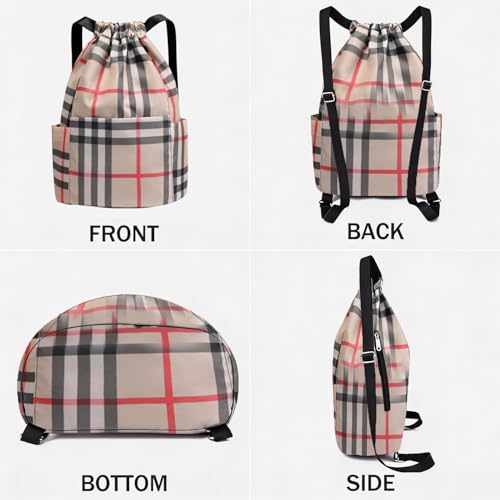 Image of MOCA Drawstring Gym Sports Backpack Lightweight Multipurpose Daypack Travel School College Daily Storage Carry Suitable Men Women Kids Adults Fitness Accessory