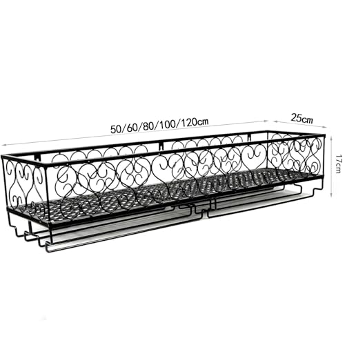 Range Bouteille Meuble Bar Mural Noir avec étagères et Support Verres - 7