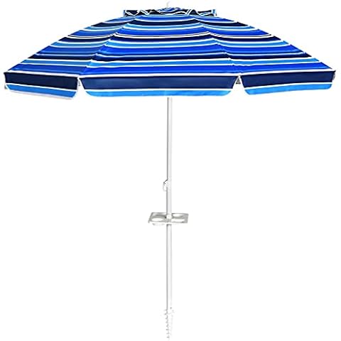 Sombrilla Inclinable Sin Base COSTWAY (Rayas azul oscuro) Cover