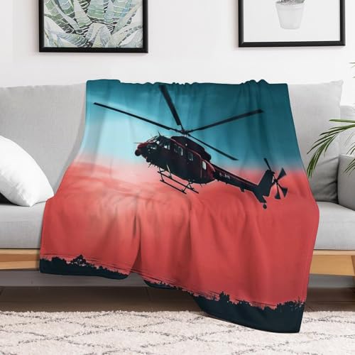 Couverture hélicoptère en peluche douce et moelleuse pour lit - 3