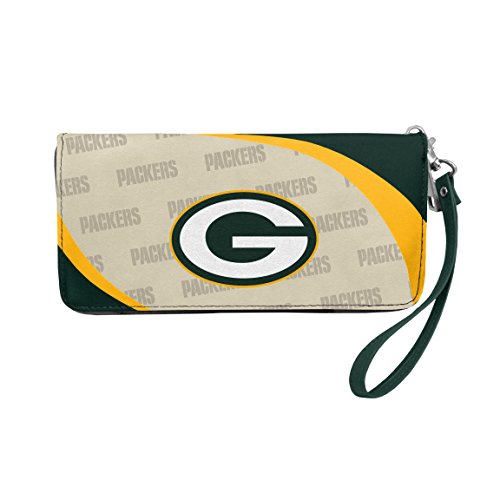 Littlearth NFL Green Bay Packers Curve Zip Organizer, Team Color, 8" x 4" x 1"