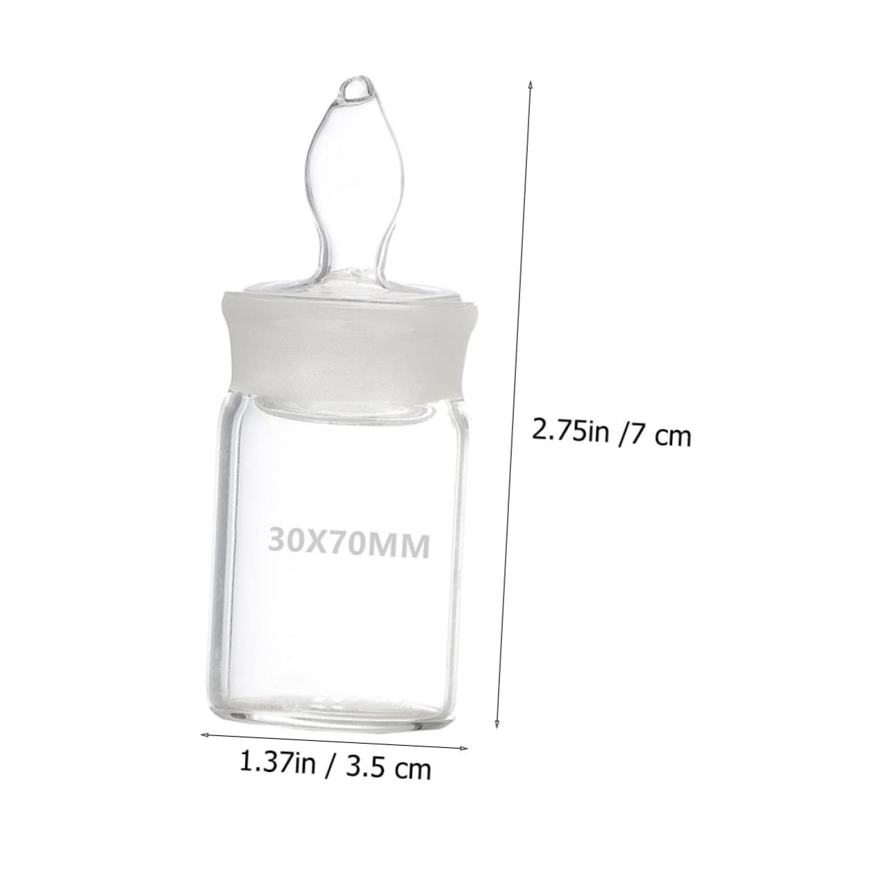 MUCKLILY 4pcs Laboratory Glass Weighing Bottles Low/high Type Sealed Glass Bottles for Chemistry Lab Use