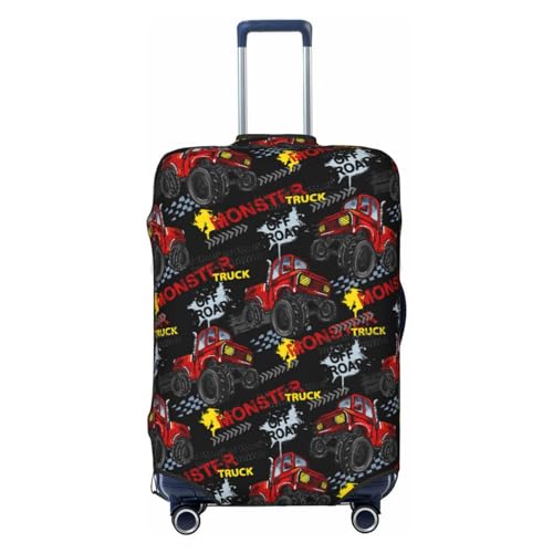 Monster Truck Luggage Cover Protector Anti-Scratch Washable Fits 18-32 Inch Luggage-Large
