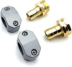 4 Pack raccords de réparation de tuyau de jardin lourd, en aluminium Mender femelle mâle raccord de coupleur de réparation avec pince, convient à tous les 3/4 pouces ou 5/8 pouces joint de jardin