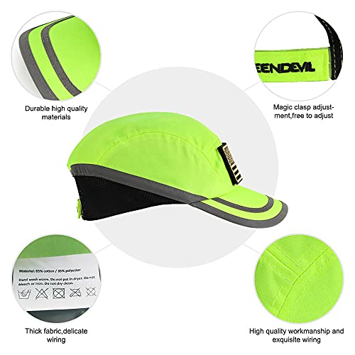 Safety Bump Cap Navy Blue/Lime Classic Baseball Hat Style Lightweight And Breathable Head Protection Cap Comfortable Hard Hat For Adults Men Women (Lime, One Size) #TOP2