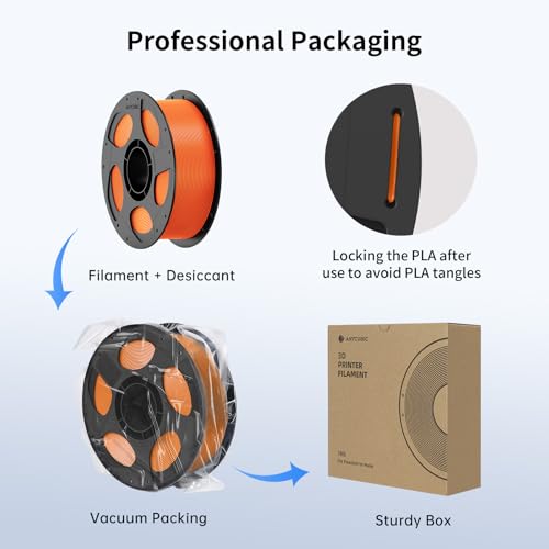 Image of ANYCUBIC High Speed 3D Printer Filament 1.75mm, Print Up to 10X Faster, Rapid PLA Filament with High Prints Quality, Dimensional Accuracy + /- 0.02mm, 1KG Reusable Spool, Vibrant Orange
