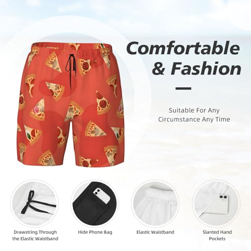 Mens Swim Trunks Short with Compression Liner 7 Inch Swimming Trunks Beach Board Shorts4