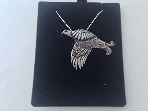 Pendentif en argent sterling 925 fait main Tétras Noir avec sa boîte cadeau élégante