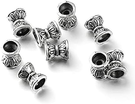 Bead Caps Bead Caps 7 x 5 mm Tibetan Antique Silver Double Sided Metal Caps Spacer Beads Intermediate Parts
