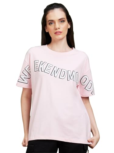 Image of Globus Women White Printed Boxy Fit Casual T-shirt-3638274001
