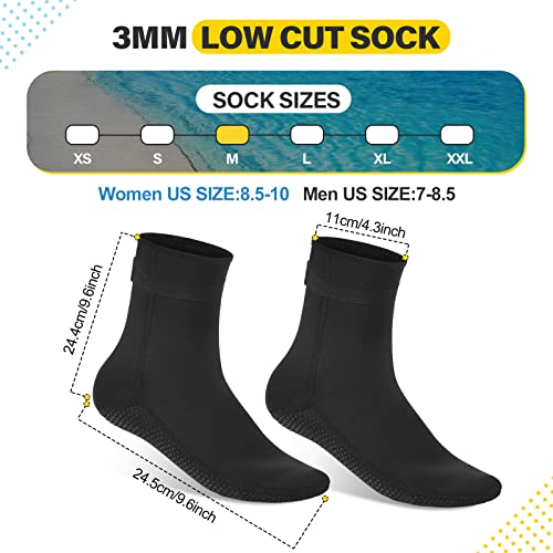 Unittype 4 Pairs Neoprene Socks 3Mm Thermal Water Socks Anti Slip Fin Dive Socks For Men Women Sand Proof Beach Wetsuit Diving Socks For Swimming Surfing Snorkeling Water Sport #TOP1