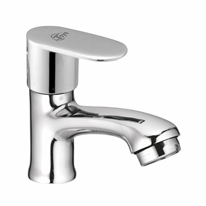 DMTOYA Magic Brass Pillar Cock Table Top Deck Mounted Bathroom Basin Faucet Tap with Chrome Finish 10 Year Warranty