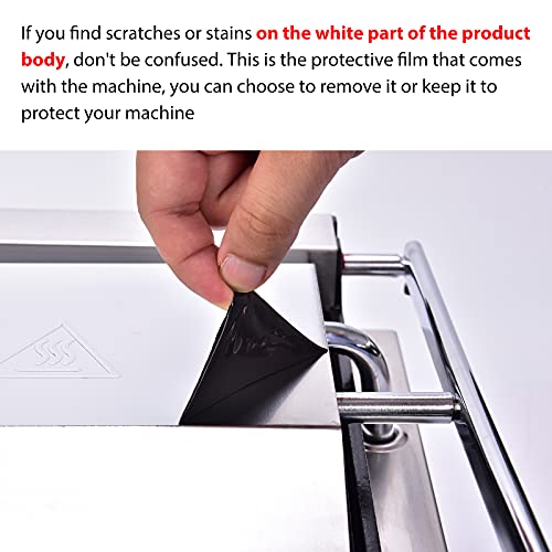 Panghuhu88 110V 3600W Commercial Sandwich Panini Press, Commercial Double Panini Presser Non-Stick Full Grooved Plates 122°F-572°F Temp Control For Hamburgers Steaks Bacons,22.8" X 14.4" #TOP3