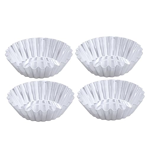 Cabilock 36 Piezas molde de encaje de pastel moldes redondos para muffins molde para tartas de huevo tazas de metal para hornear cordón taza para hornear colocar mollete