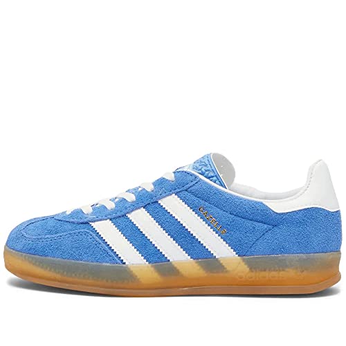 adidas Womens Gazelle Indoor Blue Fusion/Footwear White/Gold Size 9.5