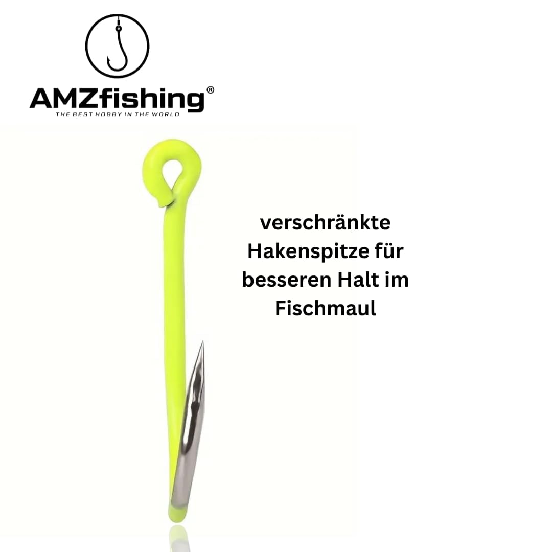 AMZfishing Lot de 20 hameçons à truite aiguisés au laser actifs UV