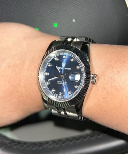Pagani Design Automatic Watch, 40mm Stainless Steel Case, Date Display, NH35 Movement, 100m Water Resistant, Synthetic Sapphire Crystal,