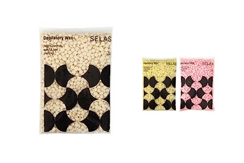 Cera depilatoria en perlas 400g. SELAS. A elegir, depilación sin bandas, para todas las zonas y tipos de pieles. (Marfil). Profesional, bolitas, gotas, granulos, brasileña.