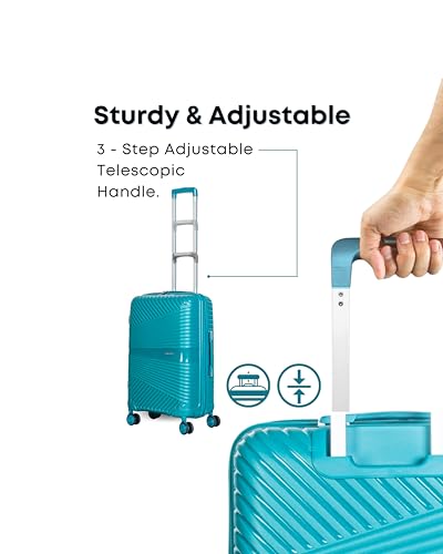 Image of CRUISE Velocity Trolley Bags Set (20+24 Inch)| Hard Shell Expandable Suitcases with 8 Spinner Wheels & TSA Lock | Cabin and Check-in Lightweight Luggage Bag | Adjustable Handle (Set of 2)
