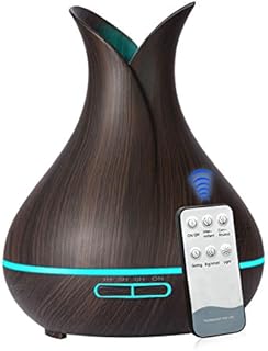 TOMNEW Remote Control 400ML Essential Oil Diffuser Ultrasonic Aromatherapy Large Room Quiet Humidifiers