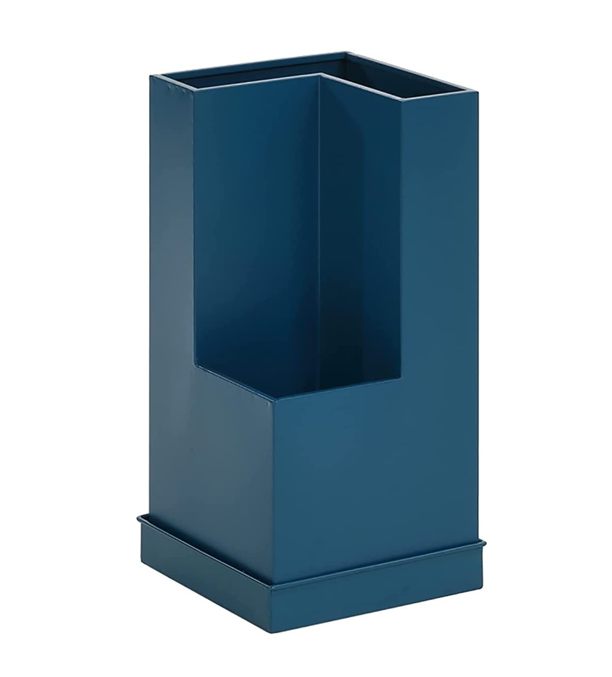 FCXWEVR Nordic Modern Umbrella Holder Rack with Drip Tray for Office Garage and Front Door Entryway Umbrellas Organizer Stand (Blue)