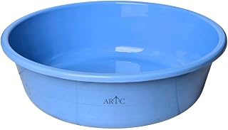 ARTC Plastic Basin Tub – Multipurpose Round Household Utility Tub for Washing, Cleaning & Storage – Durable, Lightweight, Available in Assorted Colors (Blue, 24")