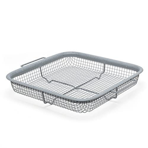 Eazy Mealz Air Fry Crisping Basket & Tray Set, Air Fry Crisper Basket, Tray & Baking Pan, Roasting Sheet, Utensil Safe, Non-Stick, Healthy Cooking #TOP6