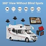 6CH AI 4G WiFi GPS Commercial Vehicle Camera System for Trucks/RVs/Trailers/Tractors, 10.1” Touch Screen Monitor with 4x1080P Rear/Side Cameras, Dual TF Card MDVR Recording, Live View via APP/Web/PC - Image 7