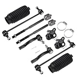 X AUTOHAUX 10pcs Front Suspension Kit Inner Outer Tie Rod End Front Sway Bar Link Lower Ball Joint with Boot for Toyota Corolla 2003-2008 No.K80230/EV470/ES80432