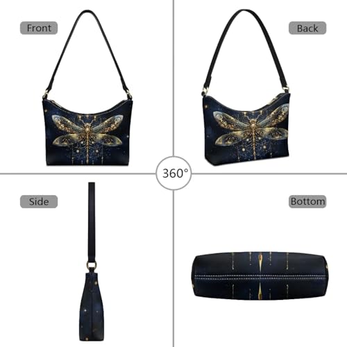 Image of Handbag for Women Leather Underam Shoulder Bag with Zipper Fashion Work Purse Waterproof Travel Wallet