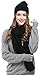 Bienvenu Women Fashion Winter Warm Knitted Scarf and Hat Set Skullcaps,Black