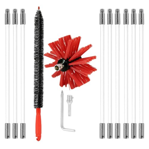 Brosse conduit de sécheuse kit cheminée 9 tiges nylon évacuation - 2