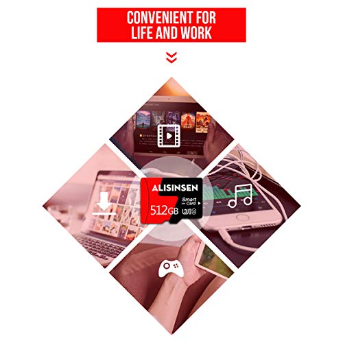 Micro Sd Card 512Gb Micro Sd Memory Card 512Gb Tf Card Class 10 Memory Card High Speed With Sd Adapter For Dash Cams&Action Camera,Surveillance&Security Cams,Android Smartphone #TOP6