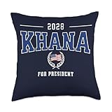 Ro Khanna 2028 for President Democrat Patriotic US Flag Throw Pillow