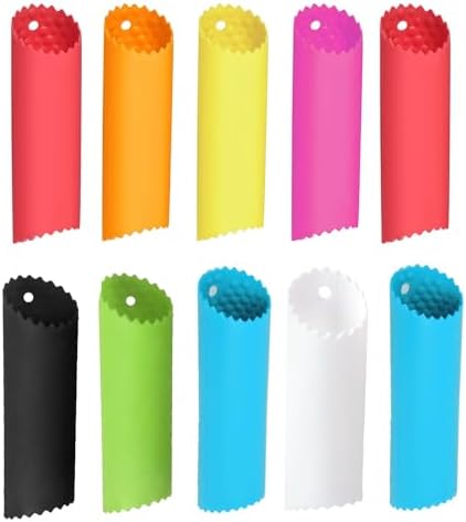 Garlic Peeler Set, 10 Pieces Silicone Garlic Roller Garlic Peeler Tube Easy Garlic Peeled Tool Skin Remover Roller Keeper Convenient for Kitchen Use