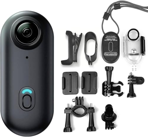 Mini Body Camera H88, 1080P FHD Wearable Action Cam, Thumb-Sized Bodycam & Waterproof Case 30M Underwater, POV Loop Recording for Motorcycle Helmet, Bike, Security, Travel & Outdoor(No Card, Black)