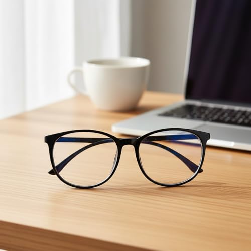 Image of Blue Black Plastic Light Glasses for Women, Blue Light Glasses, Light Blocking Glasses, Computer Reading Glasses for Women Men,Vision Blue Light Blocking Glasses Vision