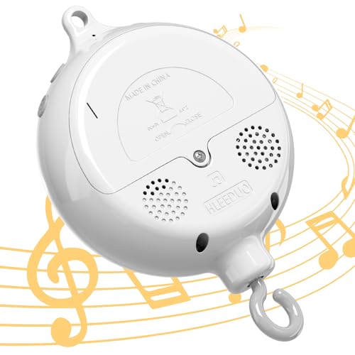 Image of FEISIKE Crib Mobile Motor, Baby Music Box Spinner with 3 Modes(Spin Only, Music Only, Spin & Music) 0-100 Volume Control,35 Lullabies,Portable Sound Machine,Auto-Off 30 Minutes, Battery Operated