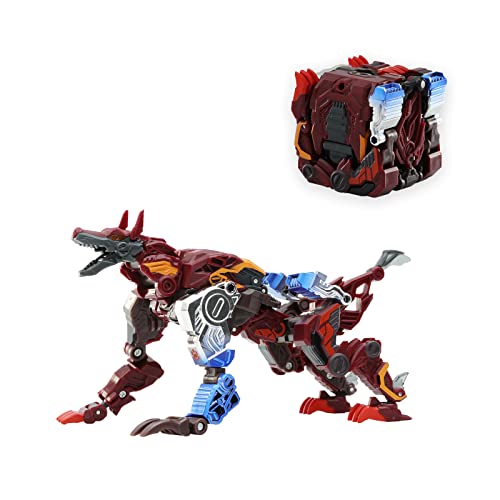 52TOYS Beastbox CHROMERIBS - Figuras de acción de juguetes de deformación, coleccionables que se deforman en lobo mecha y cubo, gran regalo de fiesta de cumpleaños para adolescentes y adultos